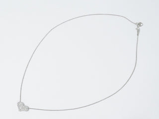 Louis Vuitton Heart  Diamond Necklace 18K White Gold  with Diamond