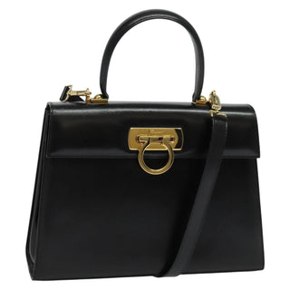 Salvatore Ferragamo Gancini Convertible Top Handle Bag Leather