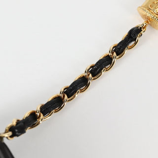 Chanel Vintage Diamond CC Tassel Clutch Quilted Satin