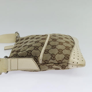 Gucci Zip Messenger Bag GG Canvas with Perforated Leather