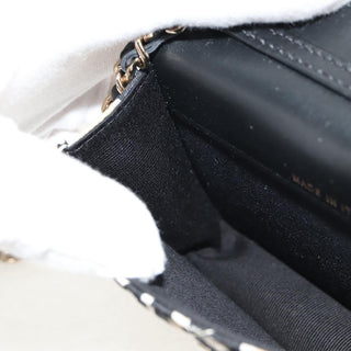 Chanel Flap Card Holder on Chain Quilted Printed Canvas