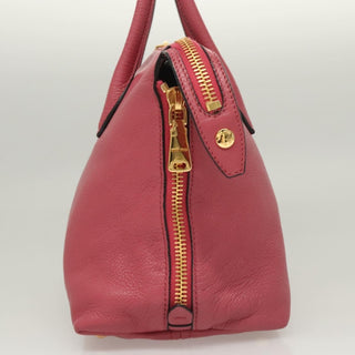 Miu Miu Convertible Madras Side Zip Satchel Grainy Leather