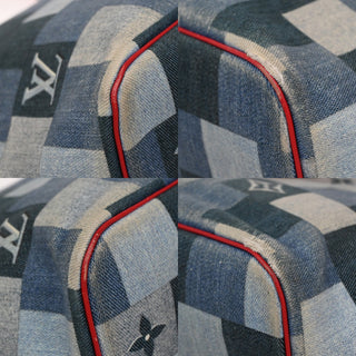 Louis Vuitton Neverfull Tote Damier and Monogram Patchwork Denim