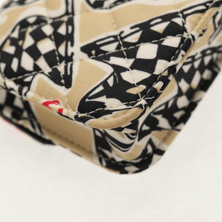 Chanel Flap Card Holder on Chain Quilted Printed Canvas