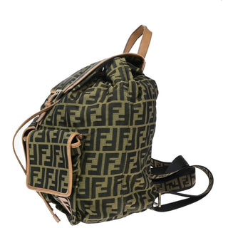 Fendi Vintage Double Pocket Backpack Zucca Canvas