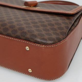 Celine Vintage Convertible Top Handle Bag Macadam Coated Canvas