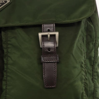 Prada Zip Buckle Messenger Bag Tessuto