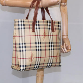 Burberry Top Handle Tote Haymarket Coated Canvas