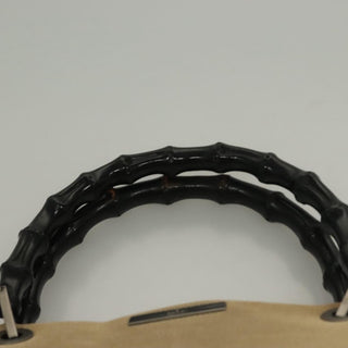 Gucci Vintage Bamboo Handle Tote Canvas