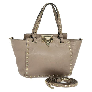 Valentino Garavani Rockstud Tote Pebbled Leather