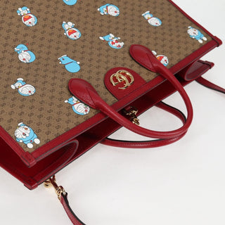 Gucci Doraemon Tote Printed Mini GG Coated Canvas