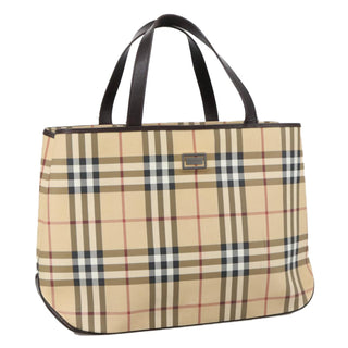 Burberry Top Handle Tote Haymarket Coated Canvas