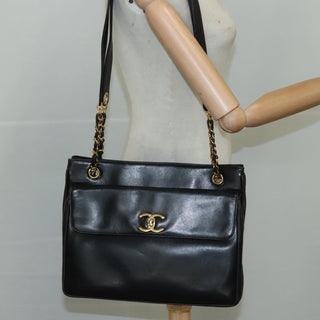 Chanel Vintage Front Pocket Tote Leather
