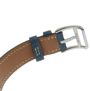 Hermes Tandem Quartz Watch Stainless Steel with leather