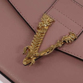 Versace Virtus Flap Messenger Bag Leather
