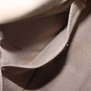 Fendi Logo Flap Shoulder Bag Canvas