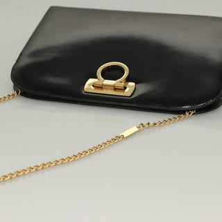 Salvatore Ferragamo Gancini Shoulder Bag Patent Leather