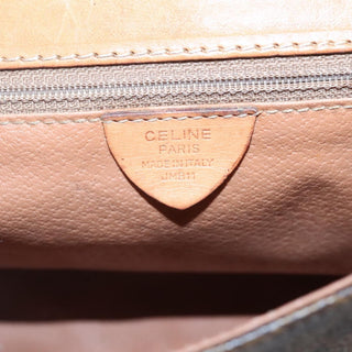 Celine Vintage Macadam Shoulder Bag Canvas and Leather