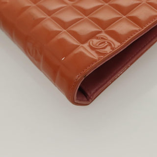 Chanel Chocolate Bar Clutch Quilted Patent