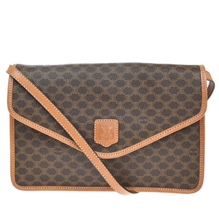 Celine Vintage Macadam Shoulder Bag Canvas