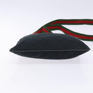 Gucci Web Strap Zip Messenger Bag GG Canvas