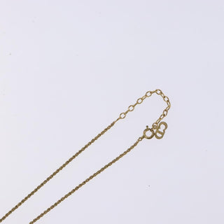 Christian Dior CD Round Pendant Necklace Metal and Crystals