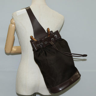Gucci Vintage Bamboo Sling Backpack Nylon
