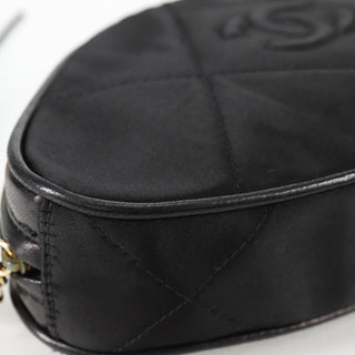 Chanel Vintage Diamond CC Tassel Clutch Quilted Satin