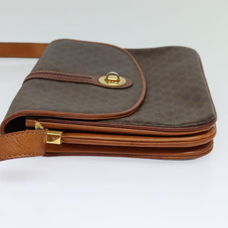 Celine Vintage Macadam Shoulder Bag Canvas and Leather