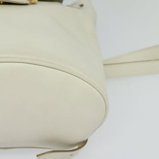 Salvatore Ferragamo Gancini Flap Drawstring Backpack Leather