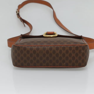 Celine Vintage Macadam Shoulder Bag Canvas and Leather