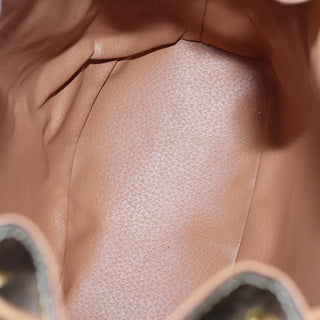 Celine Vintage Drawstring Flap Backpack Macadam Coated Canvas