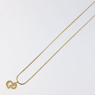 Christian Dior CD Pendant Necklace Metal