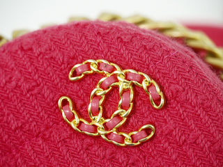 Chanel 19 Round Clutch with Chain Quilted Tweed