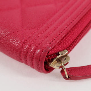 Chanel Compact Boy Wallet Caviar