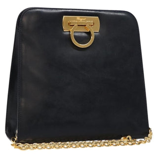 Salvatore Ferragamo Gancini Shoulder Bag Leather