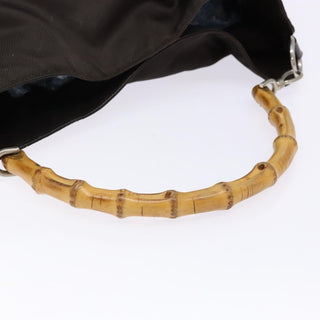 Gucci Vintage Bamboo Shoulder Bag Nylon