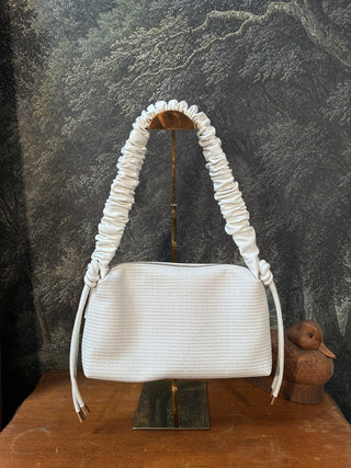 Cejon White Shoulder bag w Gold zipper 8.1.26